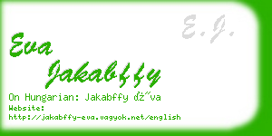 eva jakabffy business card